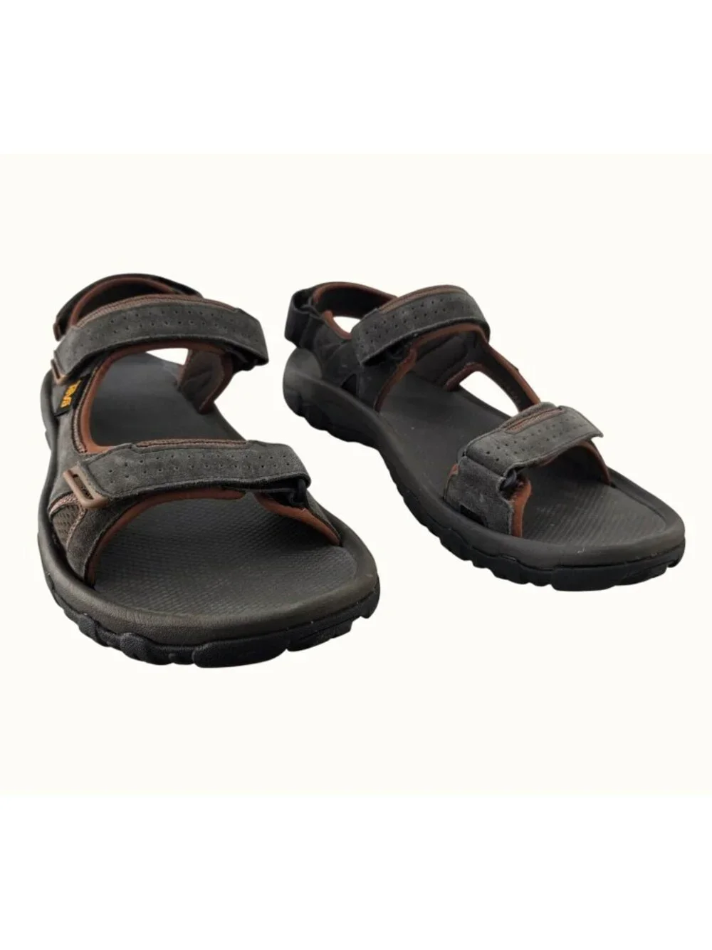 Teva Mens Katavi 2 Sport Sandals Size 13 Gray Leather Outdoor Hiking 1019192